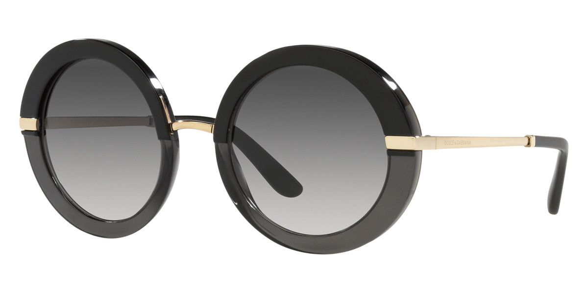 DOLCE & GABBANA SUNGLASSES - DG4393 32468G 52 - Black/Transparent Black