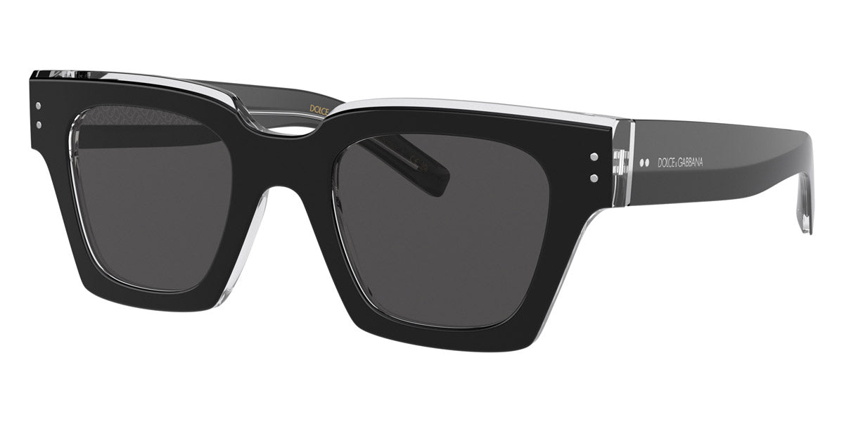 DOLCE & GABBANA SUNGLASSES - DG4413 675/R5 48 - Black/Crystal