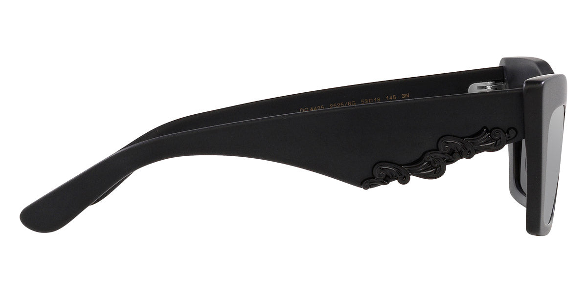 DOLCE & GABBANA SUNGLASSES - DG4435 25256G 53 - Matte Black