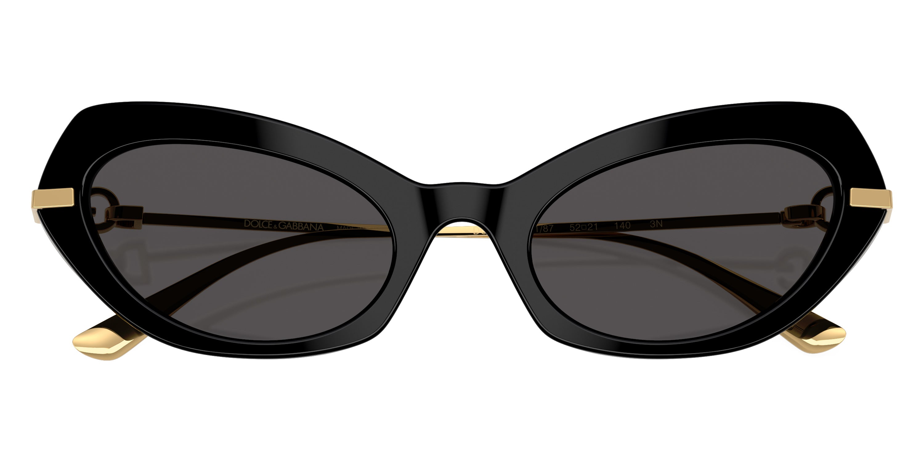 DOLCE & GABBANA SUNGLASSES - DG4473 501/87 52 - Black/Gold