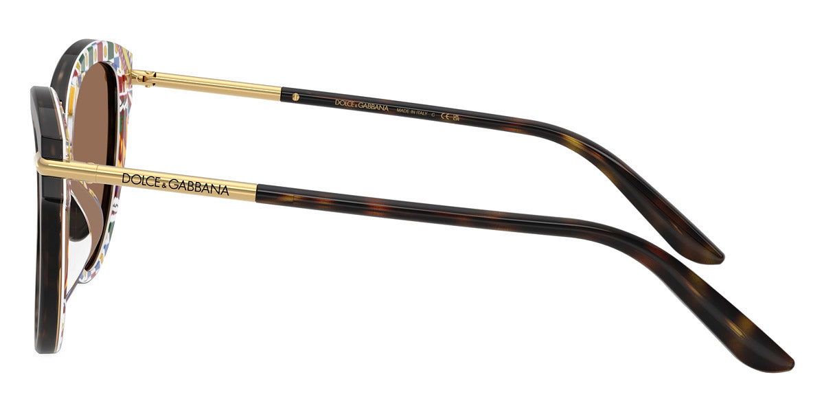 DOLCE & GABBANA SUNGLASSES - DG4492 321713 55 - Havana on White Barrow/Gold