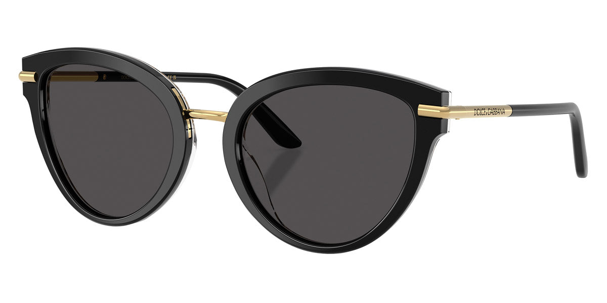 DOLCE & GABBANA SUNGLASSES - DG4492 32998G 55 - Top Black on Leo/Gold