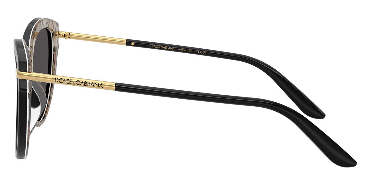 DOLCE & GABBANA SUNGLASSES - DG4492 32998G 55 - Top Black on Leo/Gold