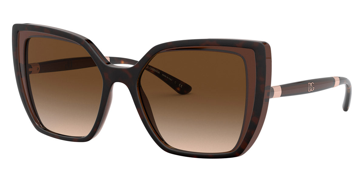 DOLCE & GABBANA SUNGLASSES - Line DG6138 318513 55 - Havana on Transparent Brown