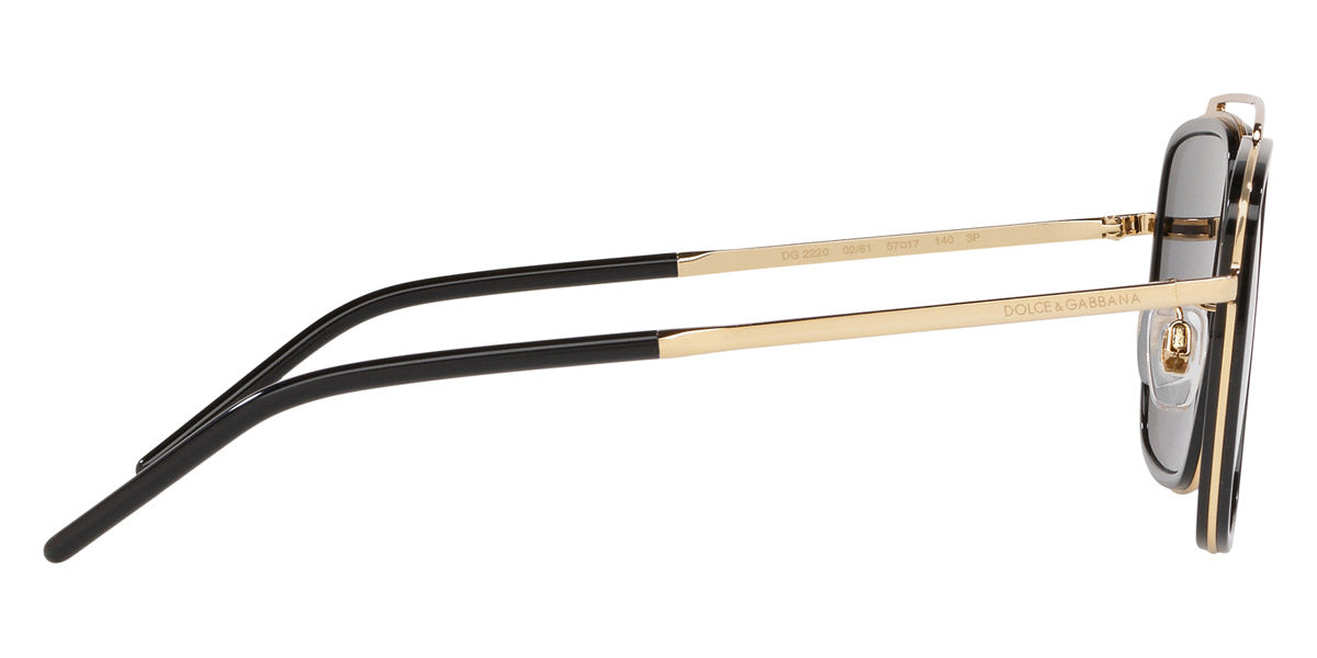 DOLCE & GABBANA SUNGLASSES - Madison DG2220 02/81 57 - Gold/Black