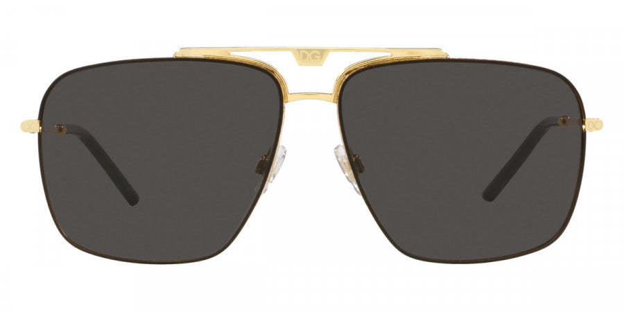 DOLCE & GABBANA SUNGLASSES - Slim DG2264 02/87 61 - Gold/Black Matte