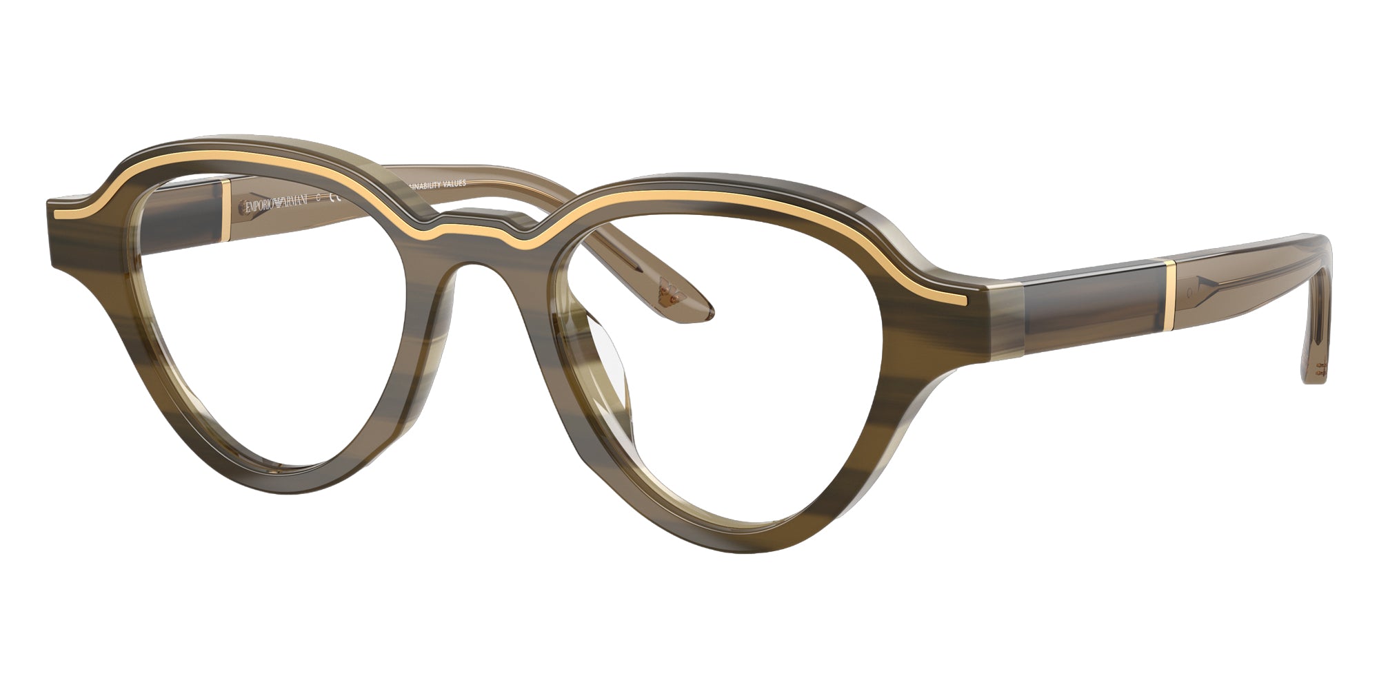 EMPORIO ARMANI™ EA4264U 63381W 47 - Brown on Striped Beige