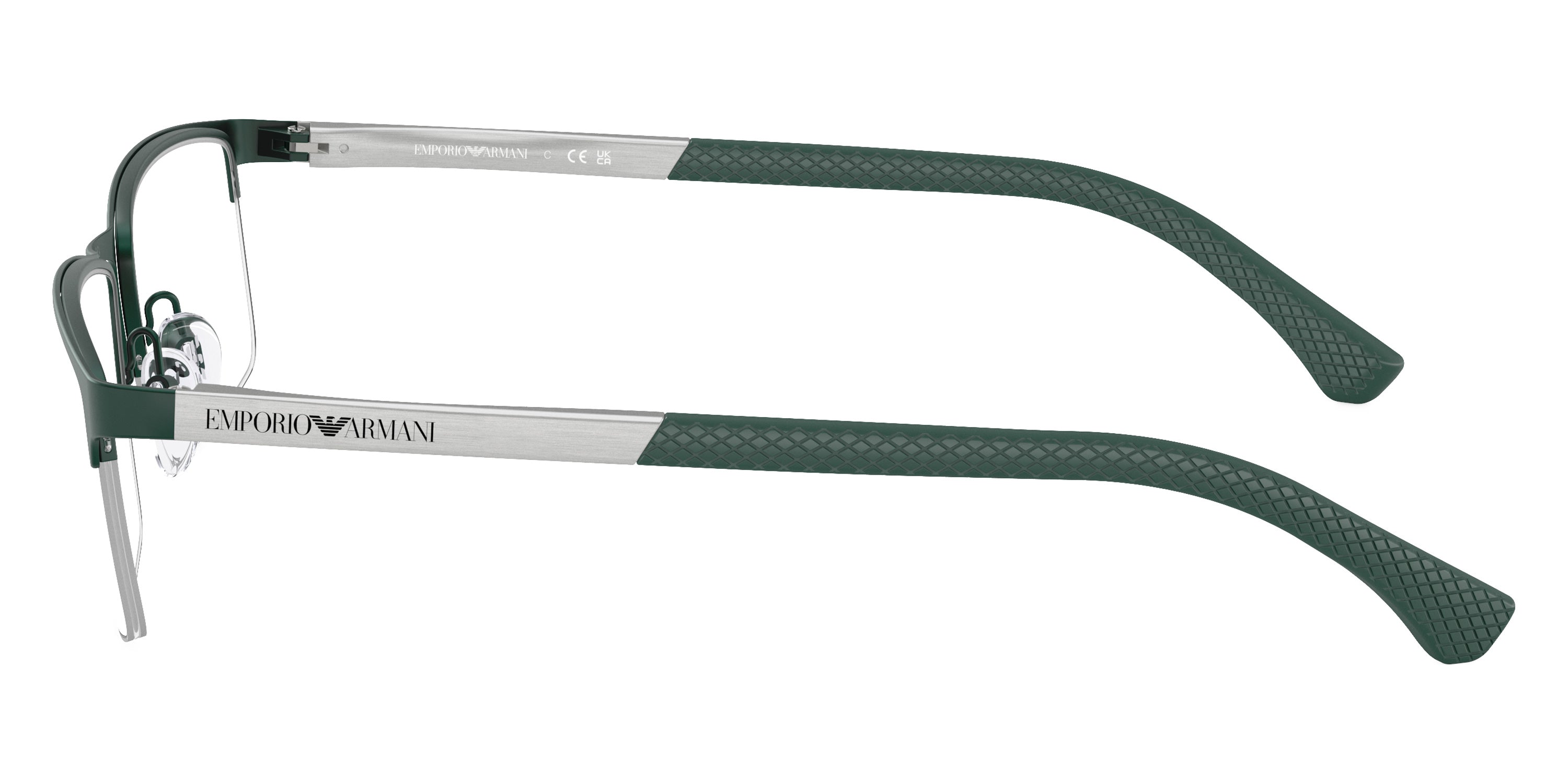 EMPORIO ARMANI EYEGLASSES - EA1041 3017 55 - Matte Green/Aluminium