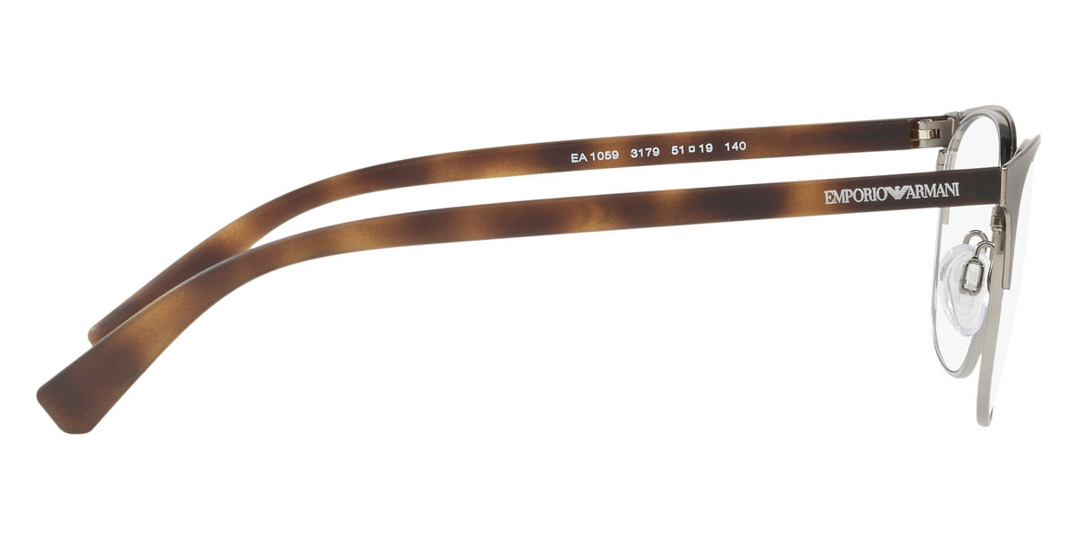 EMPORIO ARMANI EYEGLASSES - EA1059 3179 53 - Matte Brown & Gunmetal