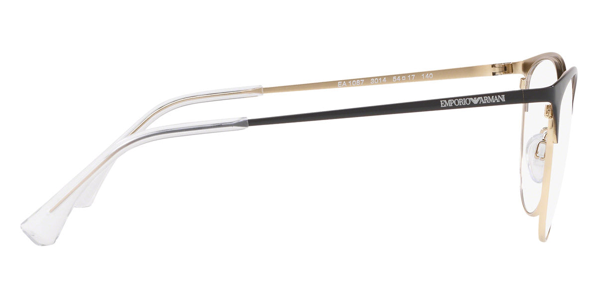 EMPORIO ARMANI EYEGLASSES - EA1087 3014 54 - Shiny Black & Pale Gold