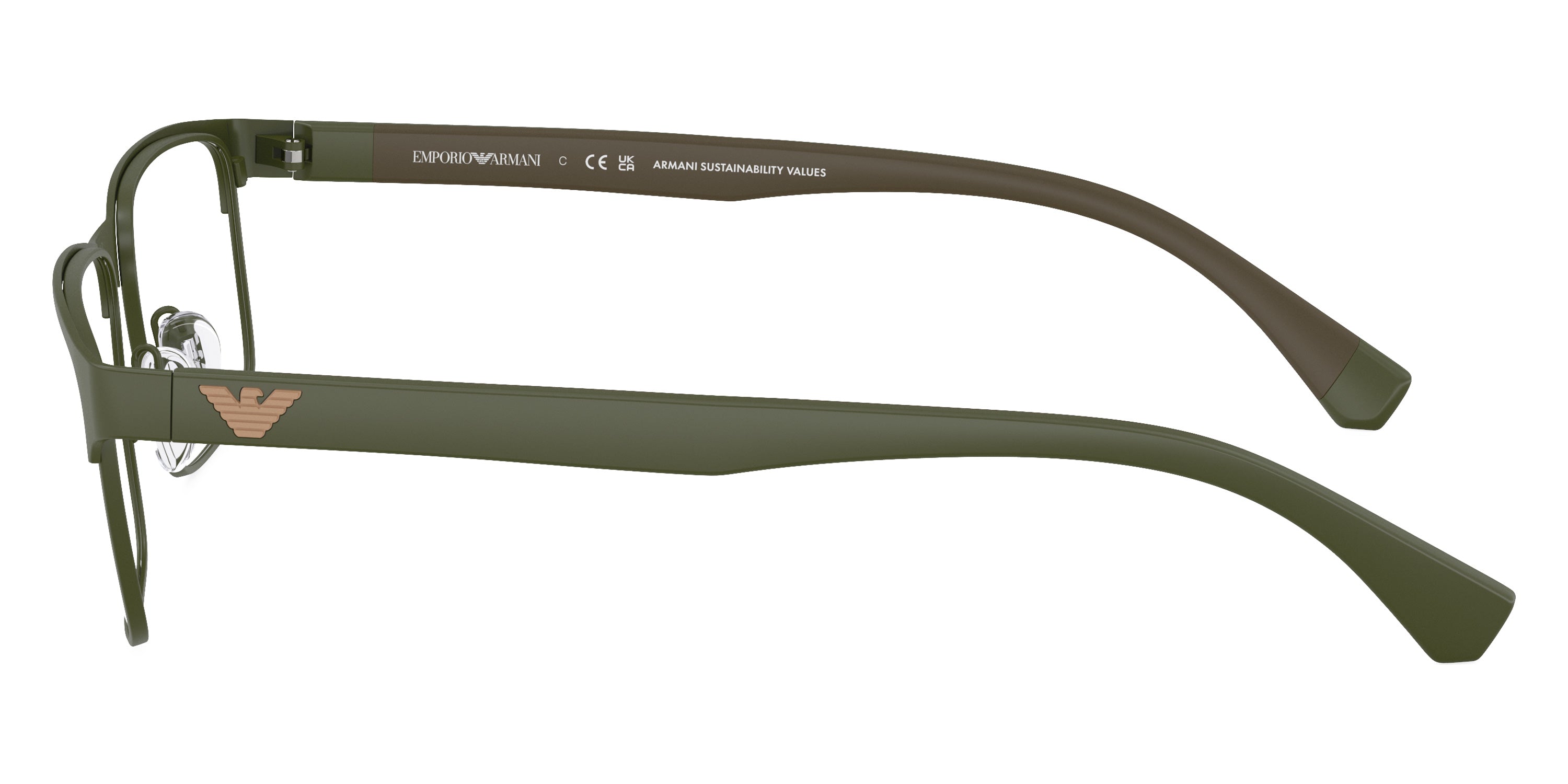 EMPORIO ARMANI EYEGLASSES - EA1105 3388 56 - Matte Green/Green Rubber