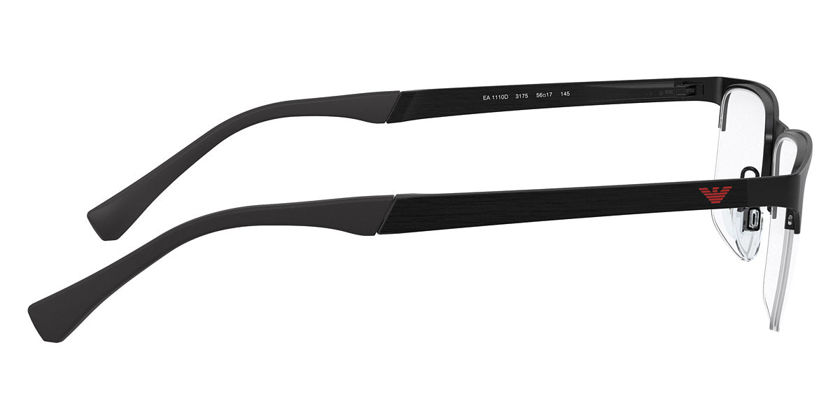 EMPORIO ARMANI EYEGLASSES - EA1110D 3175 55 - Rubber Black and Aluminium Black