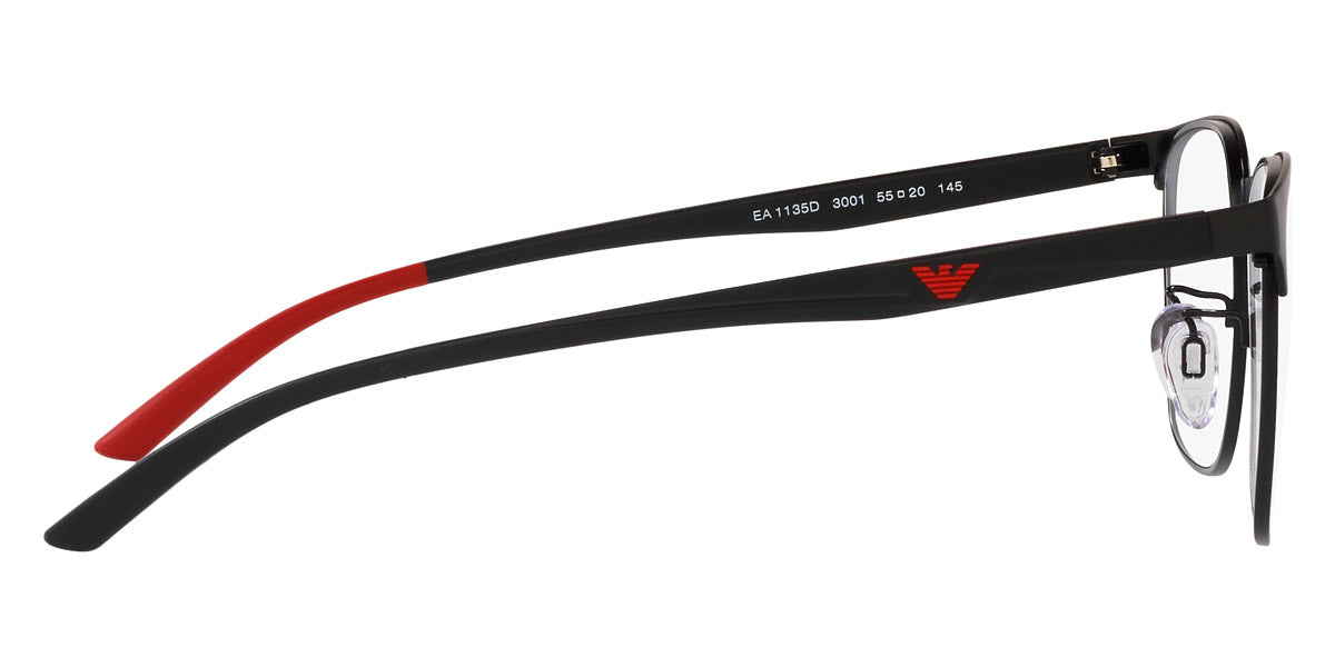 EMPORIO ARMANI EYEGLASSES - EA1135D 3001 55 - Matte Black/Red
