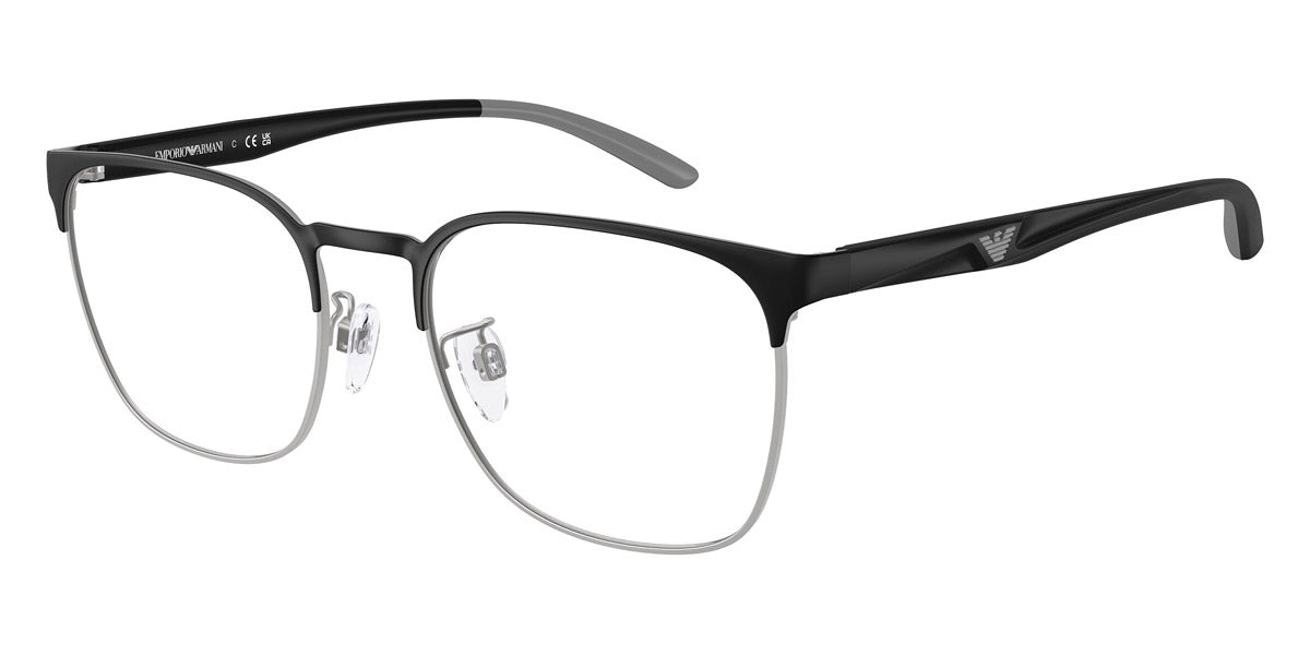 EMPORIO ARMANI EYEGLASSES - EA1135D 3051 55 - Matte Black/Matte Silver/Rubber Gray