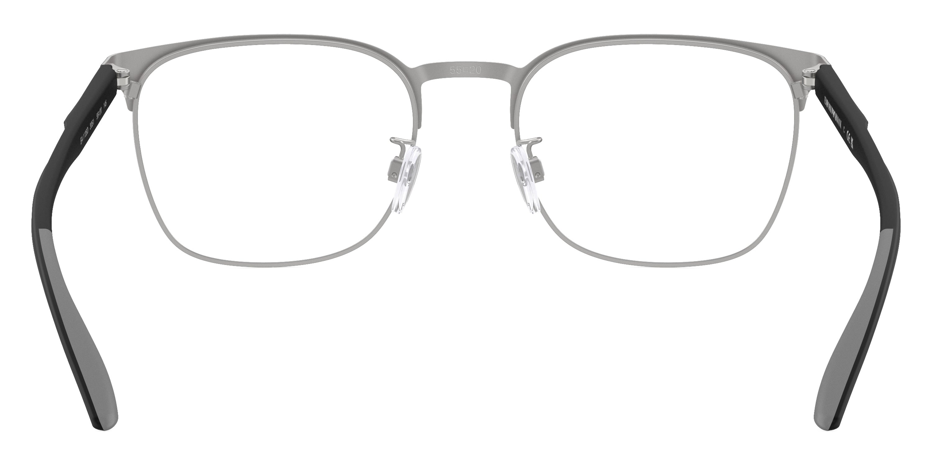 EMPORIO ARMANI EYEGLASSES - EA1135D 3051 55 - Matte Black/Matte Silver/Rubber Gray