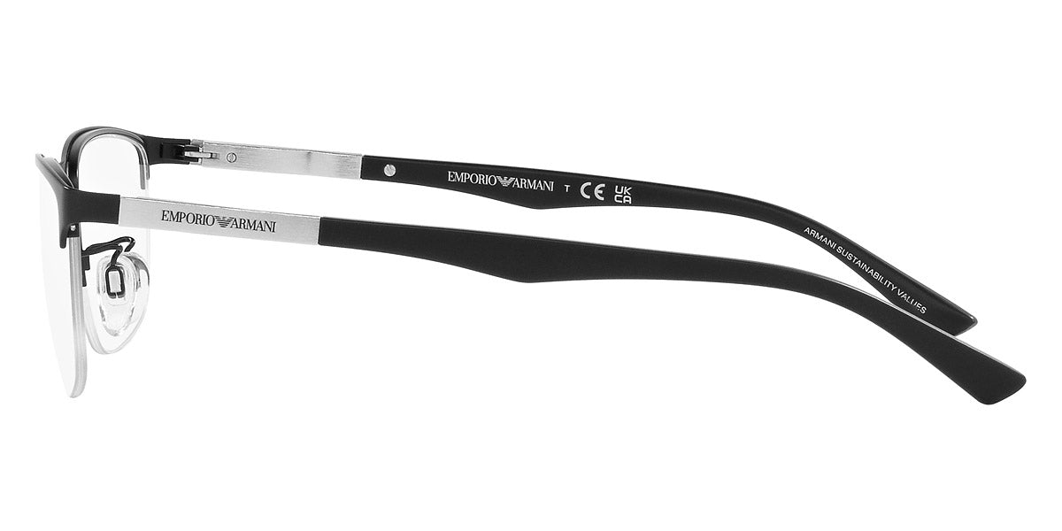 EMPORIO ARMANI EYEGLASSES - EA1142 3001 54 - Matte Black and Aluminium
