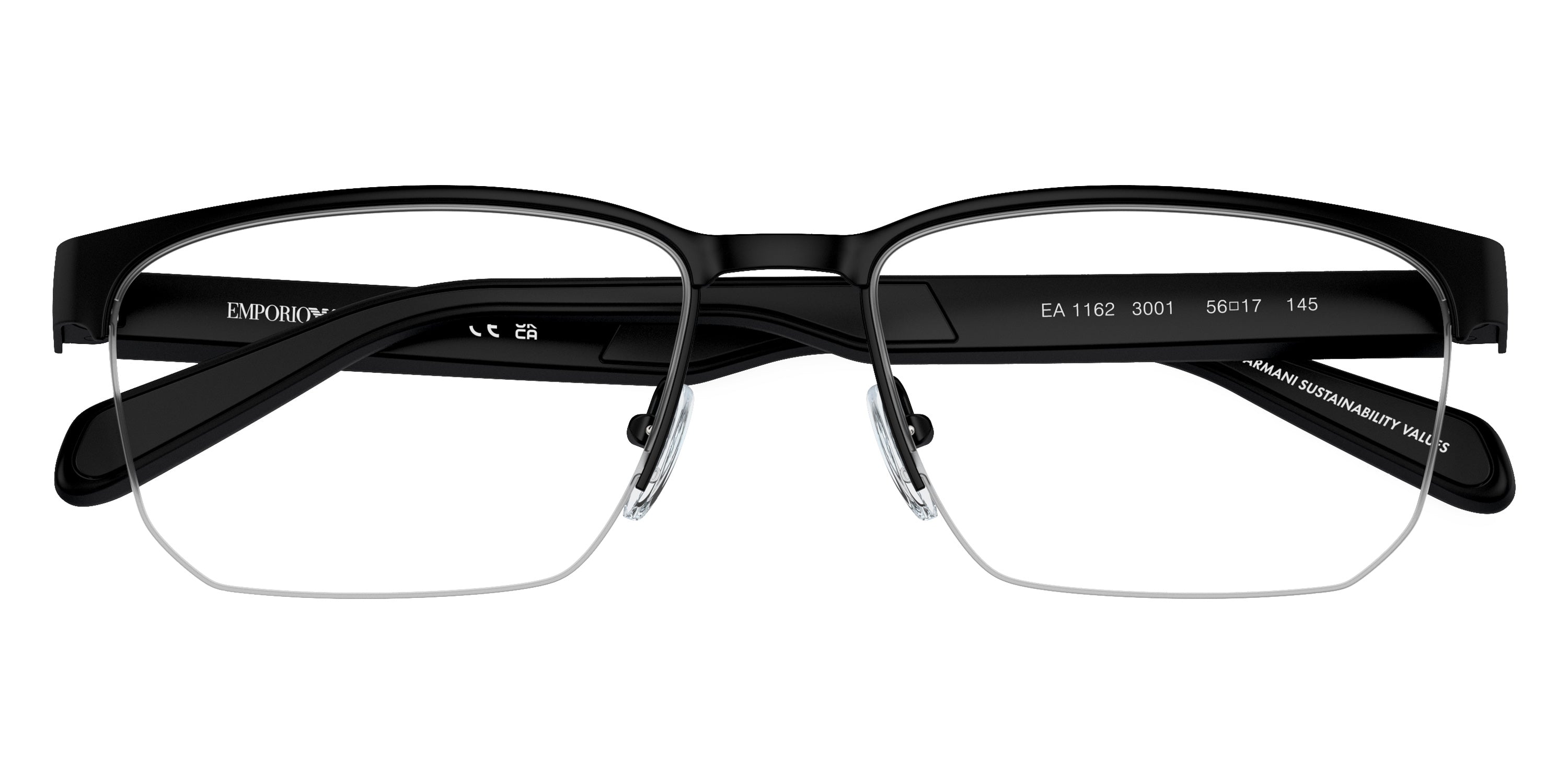 EMPORIO ARMANI EYEGLASSES - EA1162 3001 56 - Matte Black