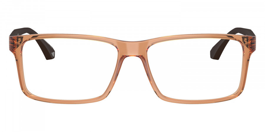 EMPORIO ARMANI EYEGLASSES - EA3038 5044 56 - Shiny Transparent Brown/Rubber Brown