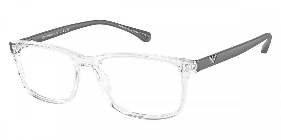 EMPORIO ARMANI EYEGLASSES - EA3098 5882 53 - Shiny Crystal/Matte Gray