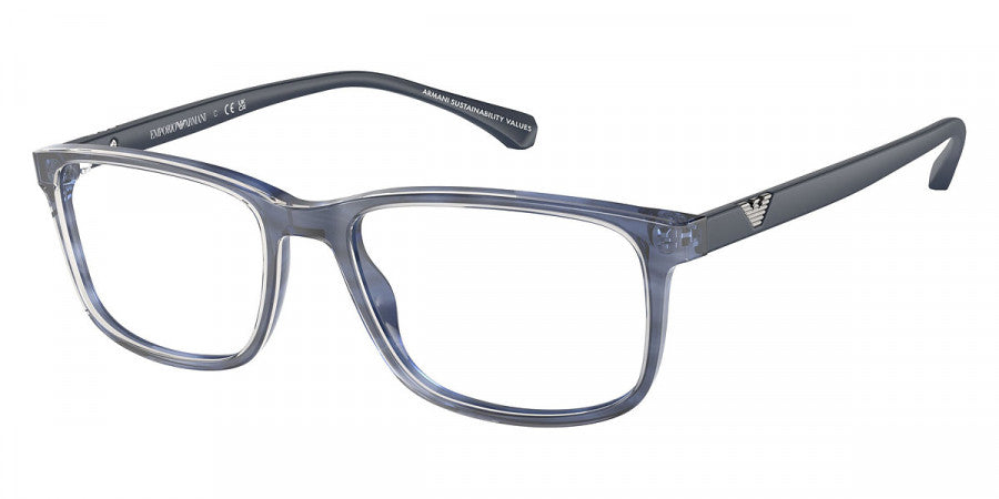 EMPORIO ARMANI EYEGLASSES - EA3098 6054 53 - Shiny Striped Blue