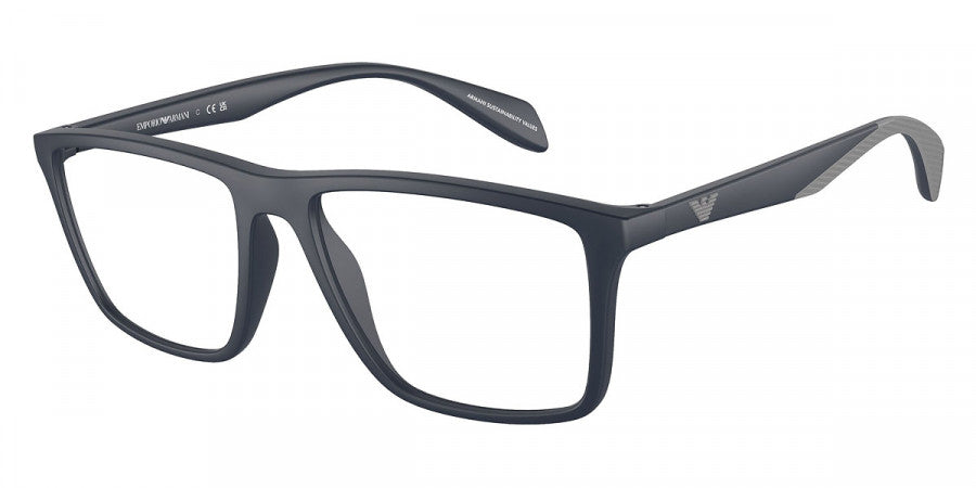 EMPORIO ARMANI EYEGLASSES - EA3230 5088 53 - Matte Blue/Rubber Gray