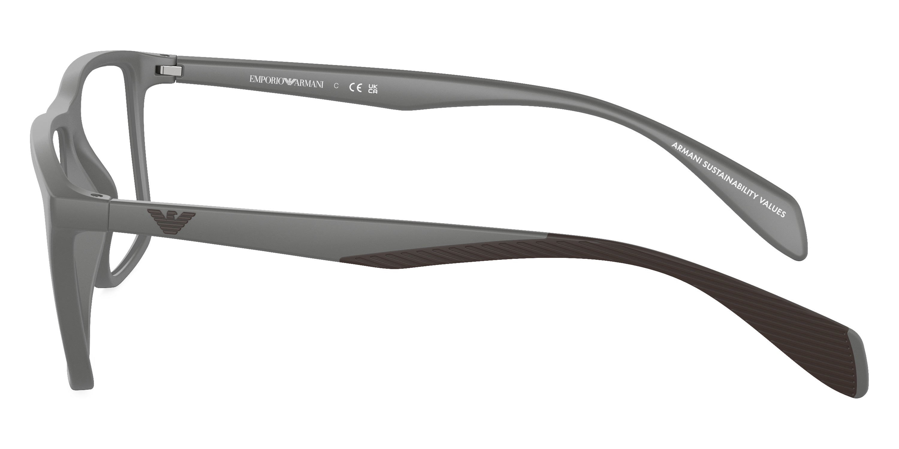 EMPORIO ARMANI EYEGLASSES - EA3230 5126 53 - Matte Gray/Rubber Brown