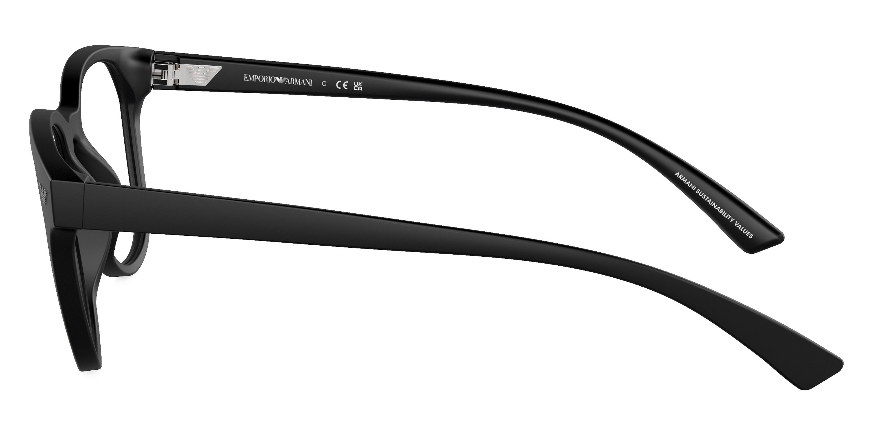 EMPORIO ARMANI EYEGLASSES - EA3240U 5001 50 - Matte Black
