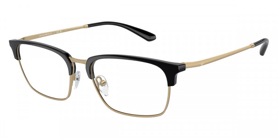 EMPORIO ARMANI EYEGLASSES - EA3243 3002 53 - Shiny Black/Matte Pale Gold
