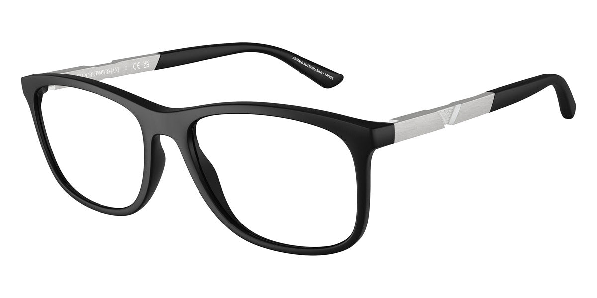 EMPORIO ARMANI EYEGLASSES - EA3247 5001 55 - Matte Black/Aluminium