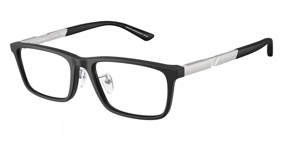 EMPORIO ARMANI EYEGLASSES - EA3251D 5001 55 - Matte Black/Aluminium