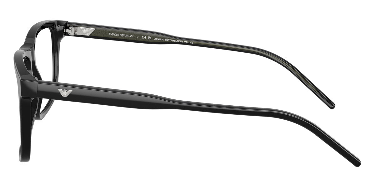 EMPORIO ARMANI EYEGLASSES - EA3257 5017 53 - Shiny Black/Transparent Gray