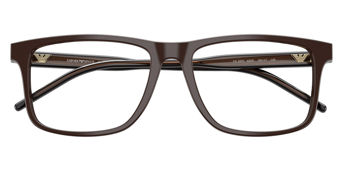 EMPORIO ARMANI EYEGLASSES - EA3257 6255 55 - Shiny Brown/Transparent Brown