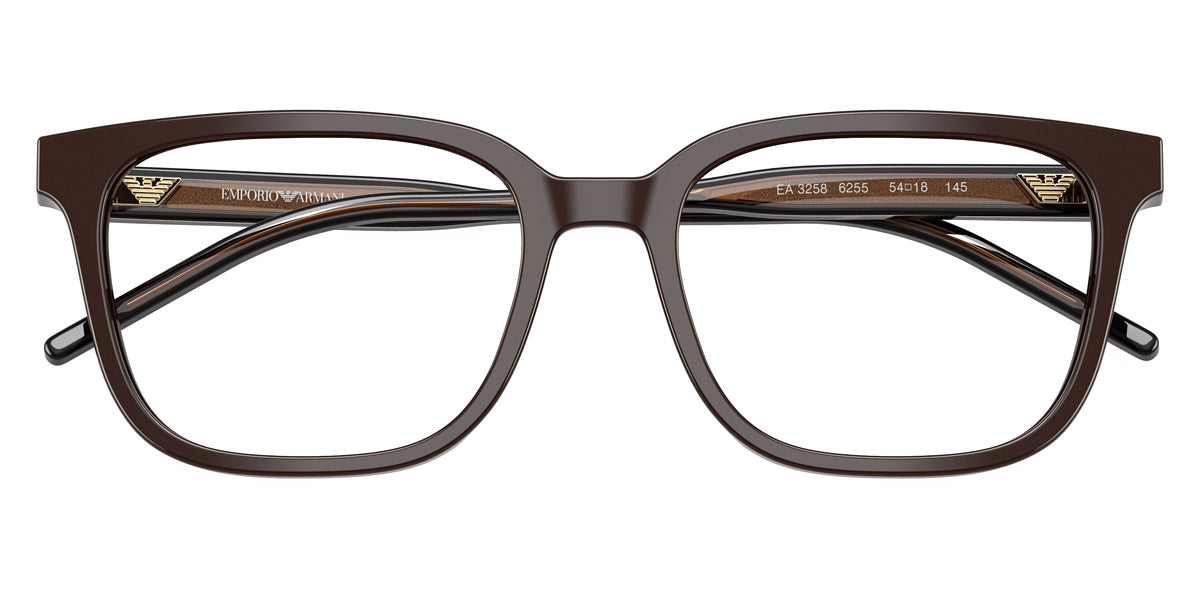 EMPORIO ARMANI EYEGLASSES - EA3258 6255 54 - Shiny Brown/Transparent Brown