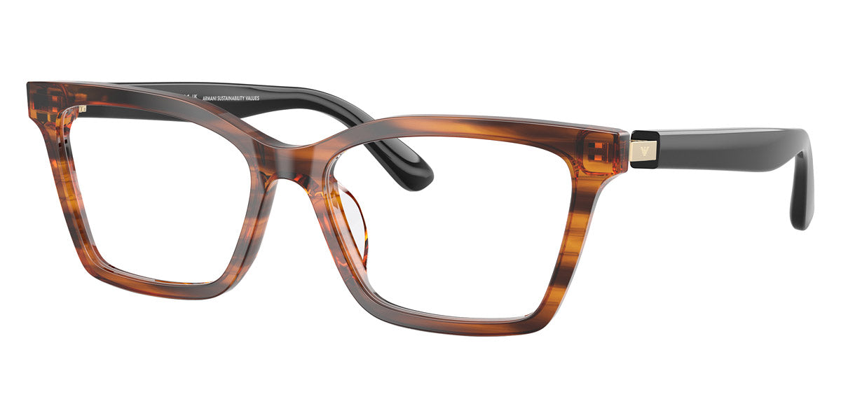 EMPORIO ARMANI EYEGLASSES - EA3261U 6268 52 - Shiny Striped Yellow/Shiny Black