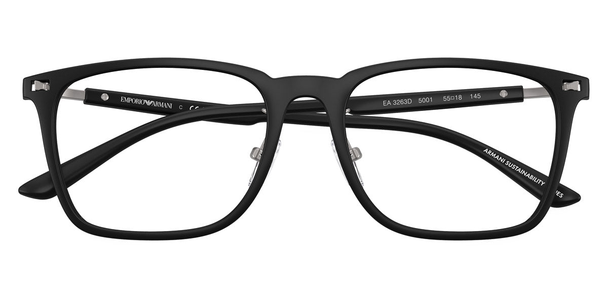 EMPORIO ARMANI EYEGLASSES - EA3263D 5001 55 - Matte Black