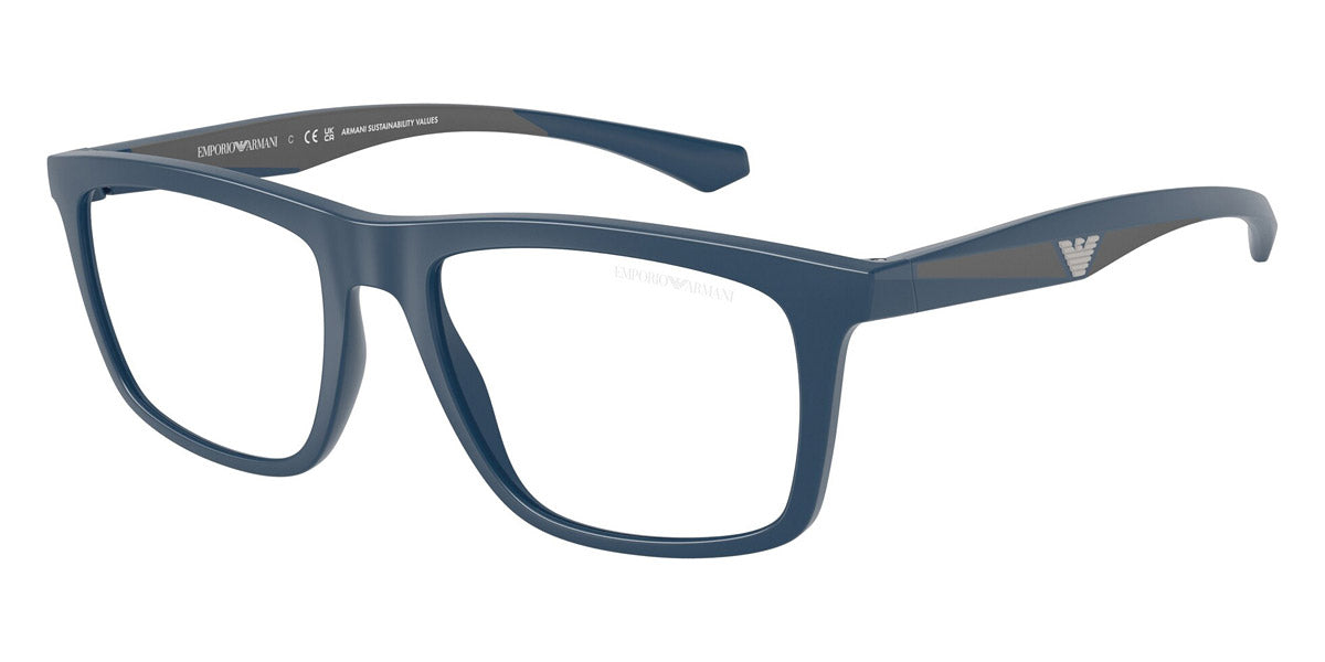 EMPORIO ARMANI EYEGLASSES - EA4235 61851W 53 - Matte Blue/Gray Rubber