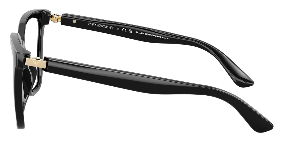 EMPORIO ARMANI EYEGLASSES - EA4254U 50171W 52 - Shiny Black