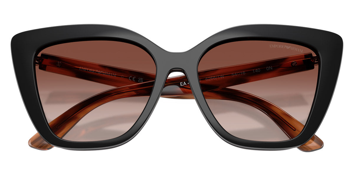 EMPORIO ARMANI EYEGLASSES - EA4254U 62661W 52 - Shiny Black/Shiny Striped Brown