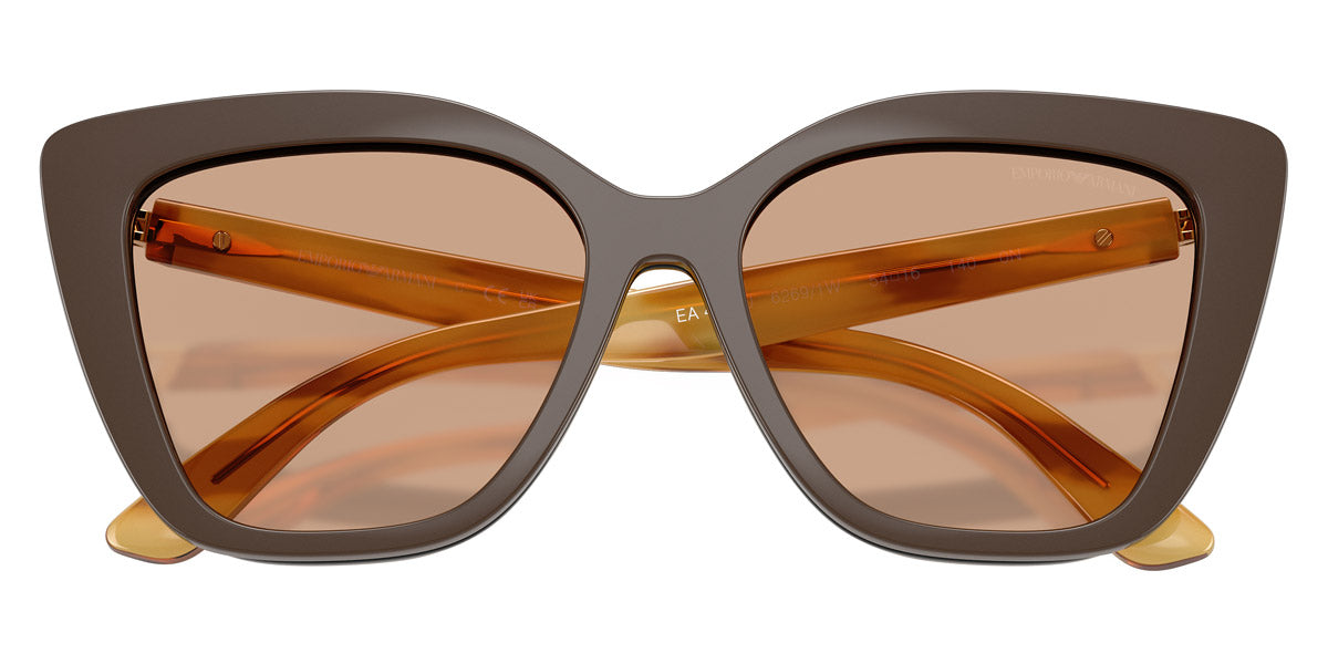 EMPORIO ARMANI EYEGLASSES - EA4254U 62691W 54 - Shiny Black/Shiny Striped Honey