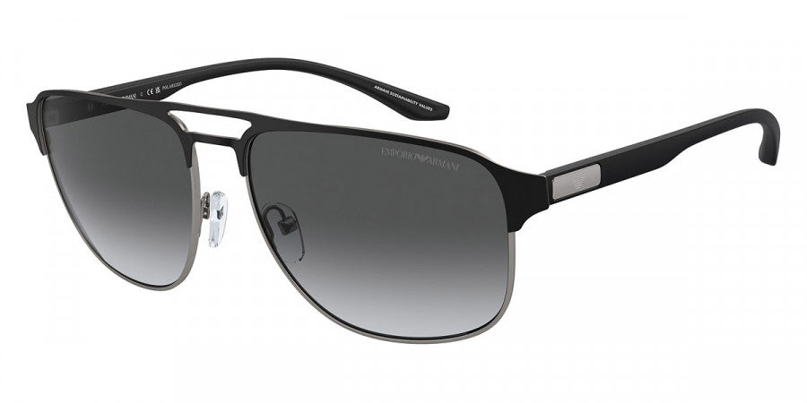 EMPORIO ARMANI SUNGLASSES - EA2144 336511 60 - Matte Gunmetal/Black