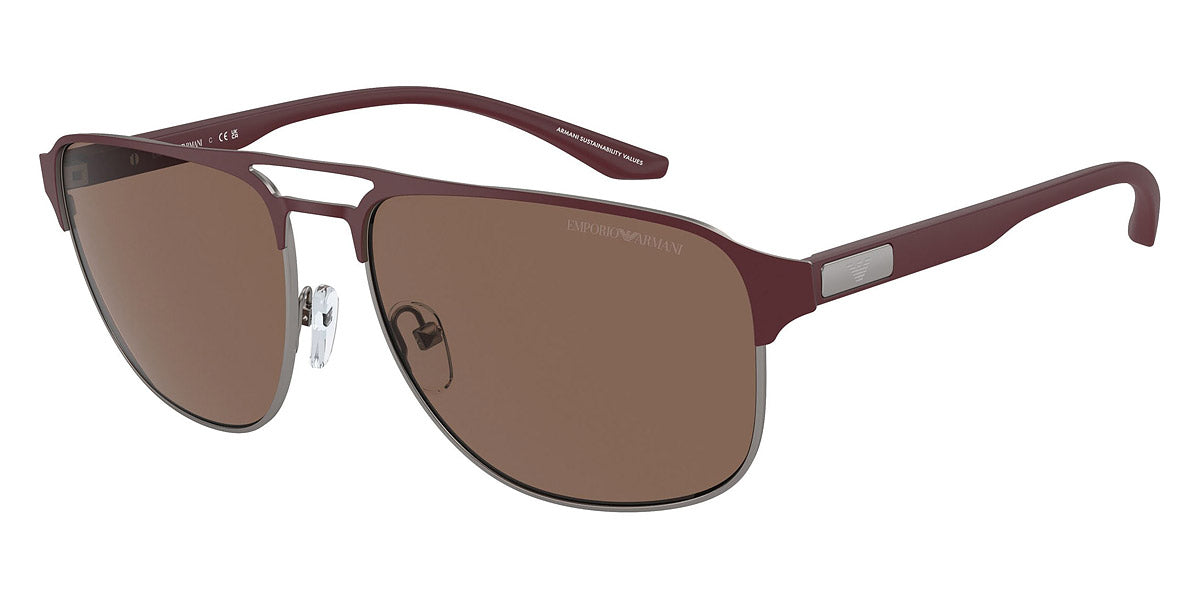 EMPORIO ARMANI SUNGLASSES - EA2144 336673 60 - Matte Gunmetal/Bordeaux