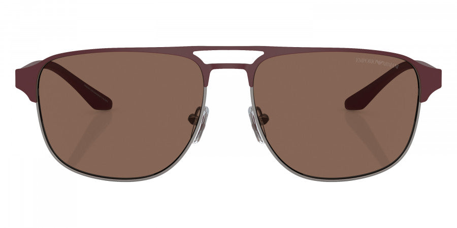EMPORIO ARMANI SUNGLASSES - EA2144 336673 60 - Matte Gunmetal/Bordeaux