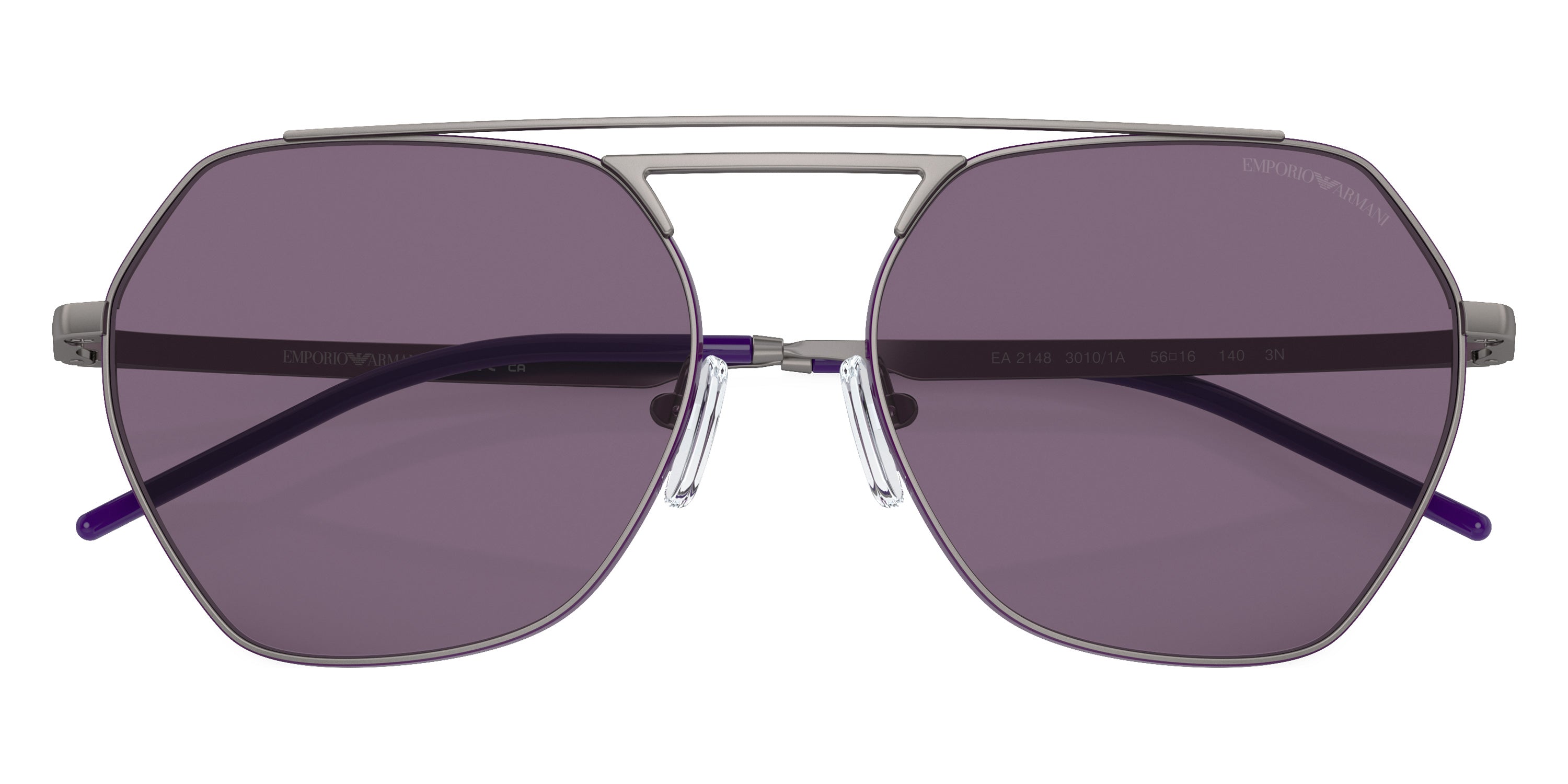 EMPORIO ARMANI SUNGLASSES - EA2148 30101A 56 - Shiny Gunmetal