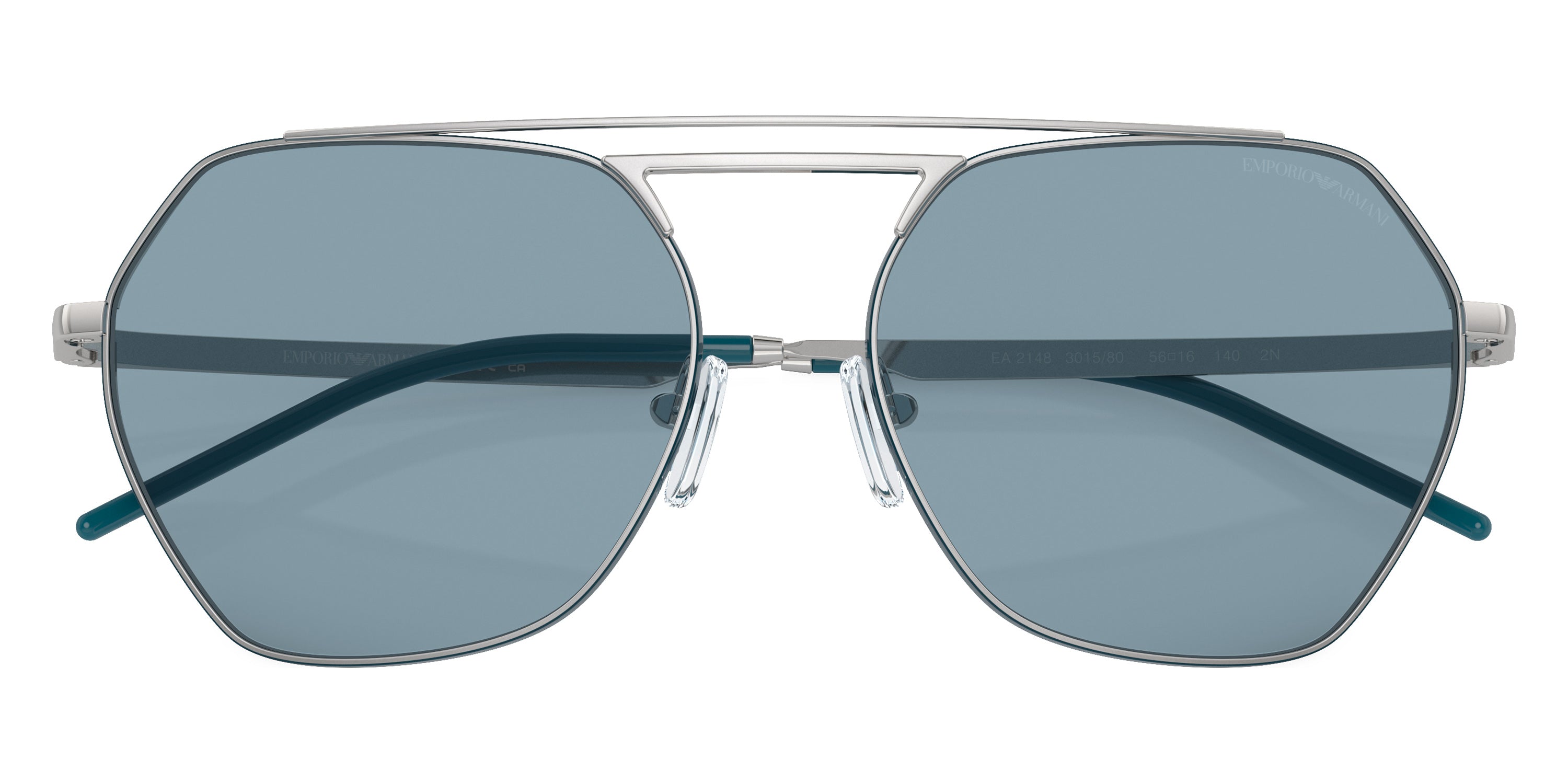 EMPORIO ARMANI SUNGLASSES - EA2148 301580 56 - Shiny Silver