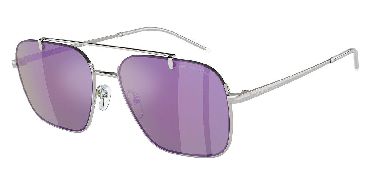 EMPORIO ARMANI SUNGLASSES - EA2150 30154V 57 - Shiny Silver