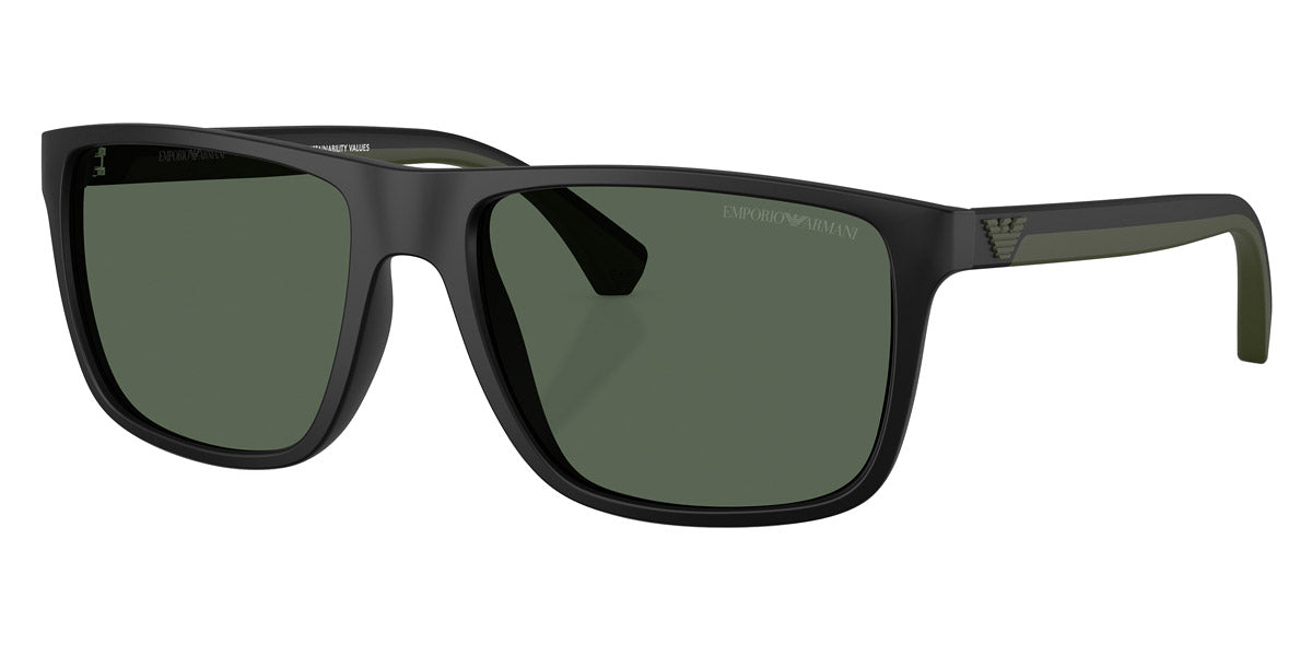 EMPORIO ARMANI SUNGLASSES - EA4033 500171 56 - Rubber Black/Rubber Green