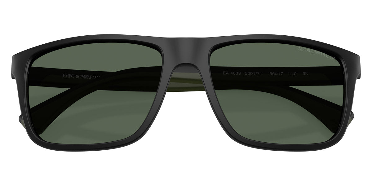 EMPORIO ARMANI SUNGLASSES - EA4033 500171 56 - Rubber Black/Rubber Green