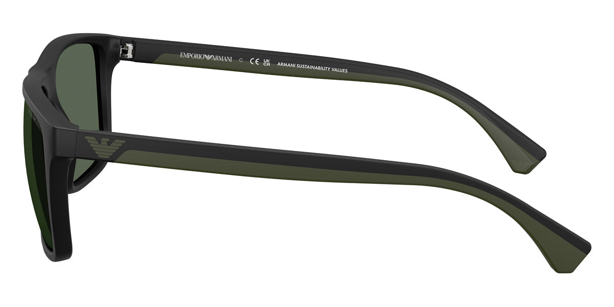 EMPORIO ARMANI SUNGLASSES - EA4033 500171 56 - Rubber Black/Rubber Green