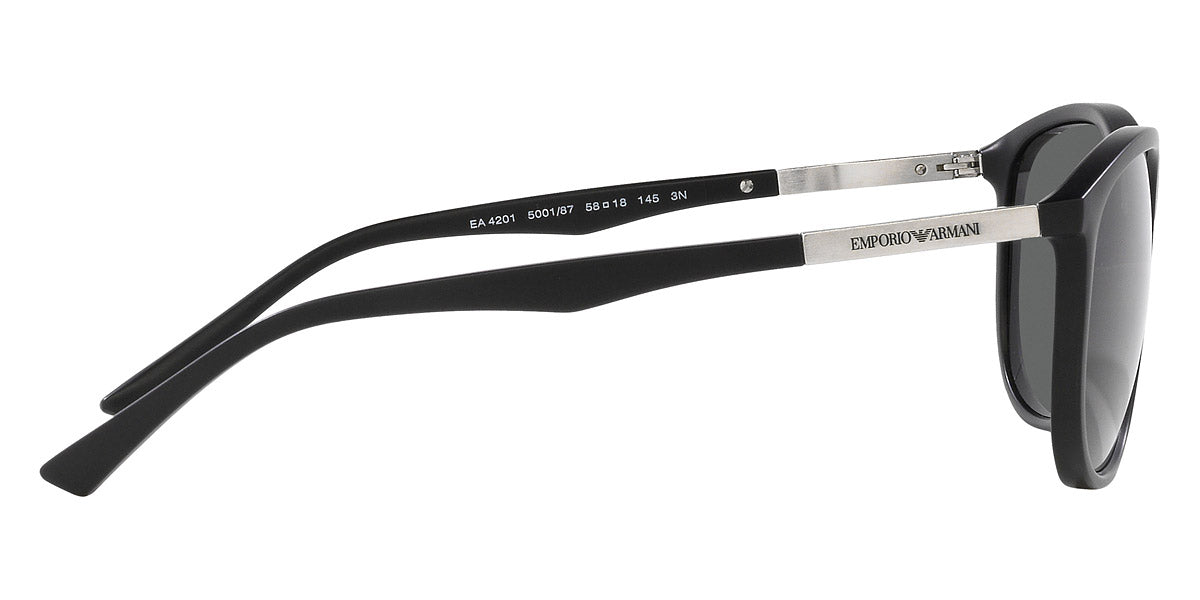 EMPORIO ARMANI SUNGLASSES - EA4201F 500187 58 - Matte Black and Aluminium