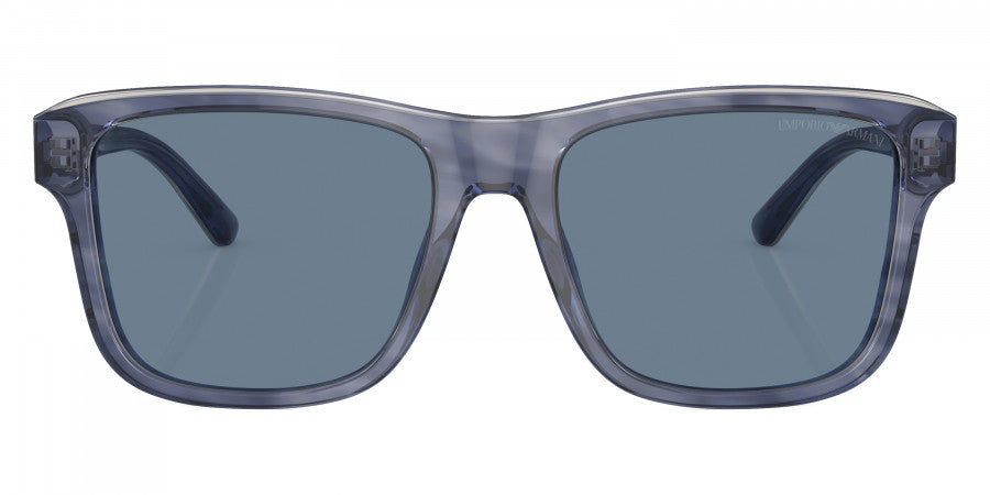 EMPORIO ARMANI SUNGLASSES - EA4208 605480 56 - Shiny Blue/Top Smoke